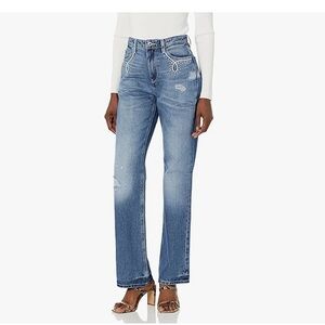 Guess Womens 80’s Straight Wild Heart, Size 31